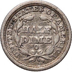 Stany Zjednoczone Ameryki, 1/2 dime 1853 O, Nowy Orlean