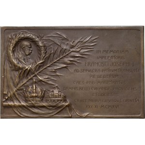 Austria, plaque 1916, Funeral of Emperor Franz Joseph