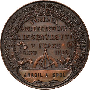 Bohemia, medal 1898, Architecture Exhibition, Prague