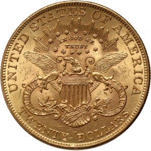 Spojené štáty americké, $20 1902, Philadelphia, Liberty Head, vzácny ročník