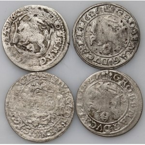 Sigismund III Vasa, set, 4 x pennies from 1625-1627, Gdansk, Vilnius