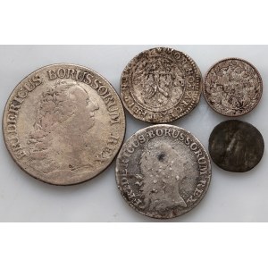 Germany, lot of 5 coins, 1774-1869