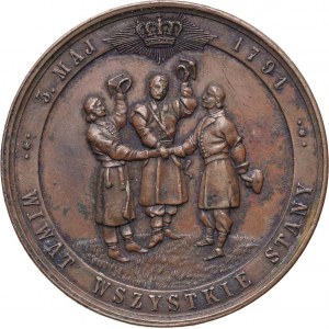 19th century, medal from 1891, 100th anniversary of the May 3 Constitution