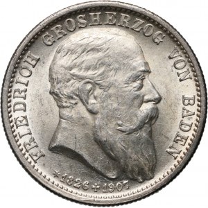 Germany, Baden, Friedrich I, 2 Mark 1907, Karlsruhe