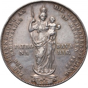 Nemecko, Bavorsko, Maximilian II Joseph, 2 guldenov 1855, Mníchov, Pomník Panny Márie