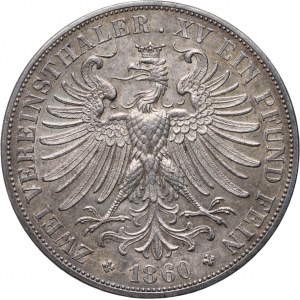 Německo, Frankfurt, 2 tolary 1860