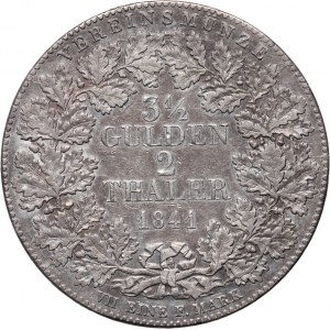 Niemcy, Frankfurt, 2 talary (3 1/2 guldena) 1841, Panorama miasta