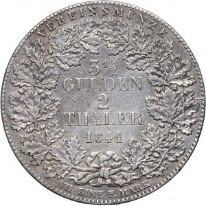 Germany, Frankfurt, 2 Taler (3 1/2 Gulden) 1841, view of the city