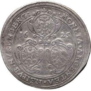 Německo, Norimberk, tolar 1625, s titulaturou Ferdinanda II.