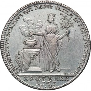 Německo, Norimberk, tolar 1763, s titulaturou Františka I.