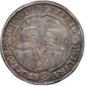 Deutschland, Sachsen-Altenburg, Johann Philipp, Friedrich, Johann Wilhelm und Friedrich Wilhelm II, Taler 1607, Saalfeld