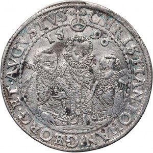 Germany, Saxony, Christian II, Johann Georg and August, Thaler 1596 HB, Dresden