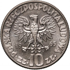 Poľská ľudová republika, 10 zlotých 1965, Nicolaus Copernicus