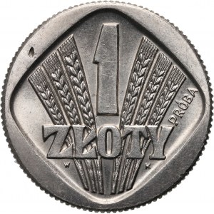 PRL, 1 zloty 1958, SAMPLE, nickel
