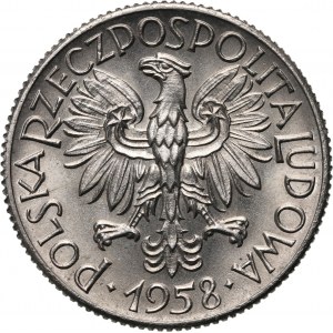 PRL, 1 zloty 1958, SAMPLE, nickel