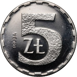 PRL, 5 Zloty 1989, PRÓBA, Nickel