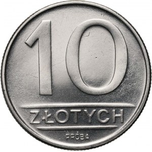 PRL, 10 Zloty 1984, PRÓBA, Nickel