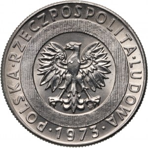 PRL, 20 Zloty 1973, Wolkenkratzer und Ohren, PRÓBA, Nickel