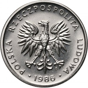 PRL, 5 złotych 1986, PRÓBA, nikiel