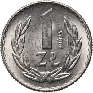 PRL, 1 złoty 1957, PRÓBA, nikiel