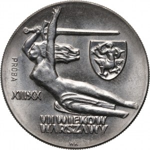 PRL, 10 złotych 1965, VII wieków Warszawy, PRÓBA, nikiel