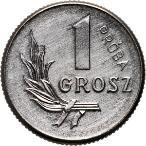 PRL, 1 groszy 1949, PRÓBA, nikel