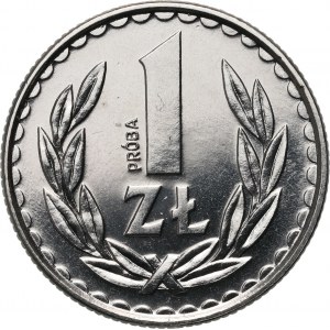 PRL, 1 Zloty 1986, PRÓBA, Nickel