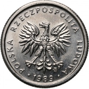 PRL, 1 zloty 1989, SAMPLE, nickel