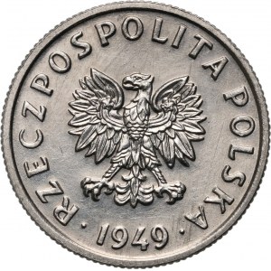 PRL, 5 groszy 1949, PRÓBA, nikl