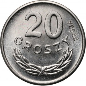 PRL, 20 groszy 1963, PRÓBA, Nickel