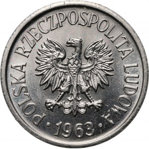 People's Republic of Poland, 20 pennies 1963, SAMPLE, nickel