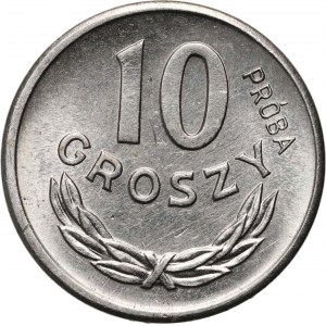 PRL, 10 groszy 1962, PRÓBA, nikiel