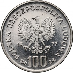 PRL, 100 złotych 1977, Ryba, PRÓBA, nikiel