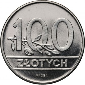 III RP, 100 złotych 1990, PRÓBA, nikiel