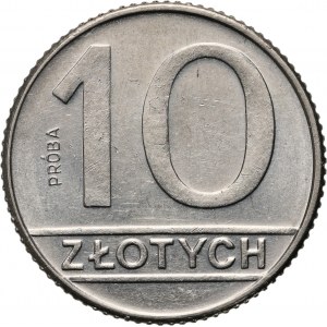 PRL, 10 Zloty 1989, PRÓBA, Nickel