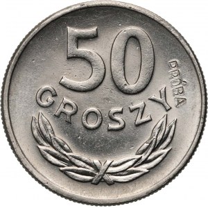 PRL, 50 groszy 1957, PRÓBA, nikiel