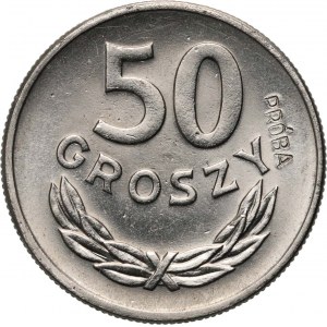 PRL, 50 groszy 1957, PRÓBA, nikel