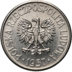 PRL, 50 groszy 1957, PRÓBA, Nickel