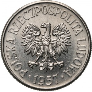 PRL, 50 groszy 1957, PRÓBA, nikel