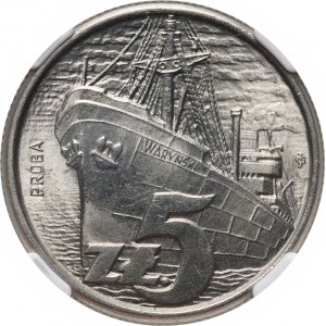 PRL, 5 Zloty 1958, Waryński, PRÓBA, Nickel
