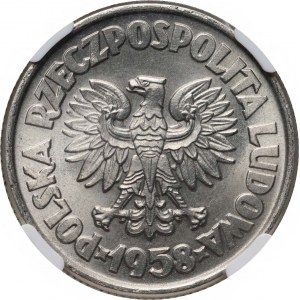PRL, 5 zloty 1958, Waryński, PRÓBA, nickel