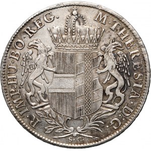 Rakúsko, Maria Theresa, thaler 1767 SC, Günzburg