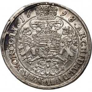 Rakúsko, Leopold I., 1/2 toliara 1698 KB, Kremnica