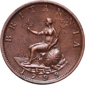 Veľká Británia, George III, 1/2 pence 1799, Soho