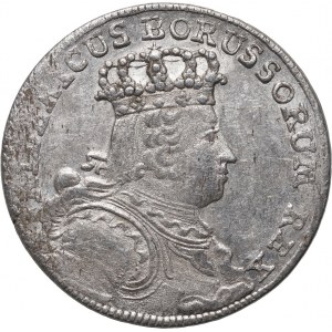 Silesia under Prussian rule, Frederick II, sixpence 1755 B, Wrocław