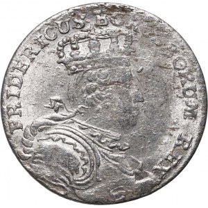 Silesia under Prussian rule, Frederick II, sixpence 1756 B, Wrocław