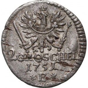 Silesia under Prussian rule, Frederick II, 2 greszle 1751 B, Wrocław