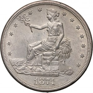 USA, Trade Dollar 1874 S, San Francisco