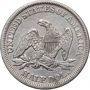 Spojené státy americké, 50 centů (Half Dollar) 1858, Philadelphia, Liberty Seated