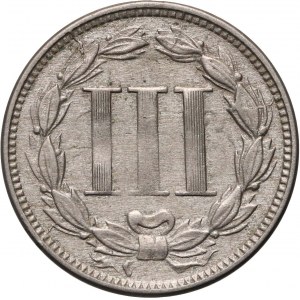 Spojené státy americké, 3 centů 1866, Philadelphia